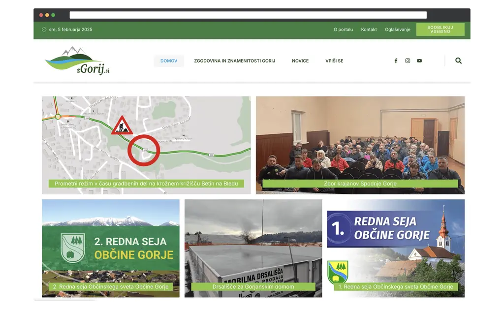 Spletna stran zGorij.si